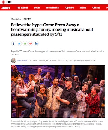Believe the hype: Come From Away a heartwarming, funny, moving musical about passengers stranded by 9/11